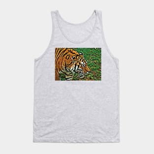 Tiger Bright - a prowling Amur tiger Tank Top